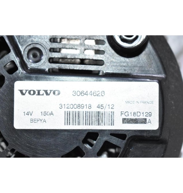 Δυναμό Volvo S60 / V60 / S80 / V40 / V70 B4164T 2010-2015 30644628 150A (Γνήσιος)