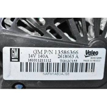 Δυναμός Opel Astra 1.6 B16DTH 140A 14V 2014-2019 13586366 2618063A (Mokka Insignia) (Γνήσιος)