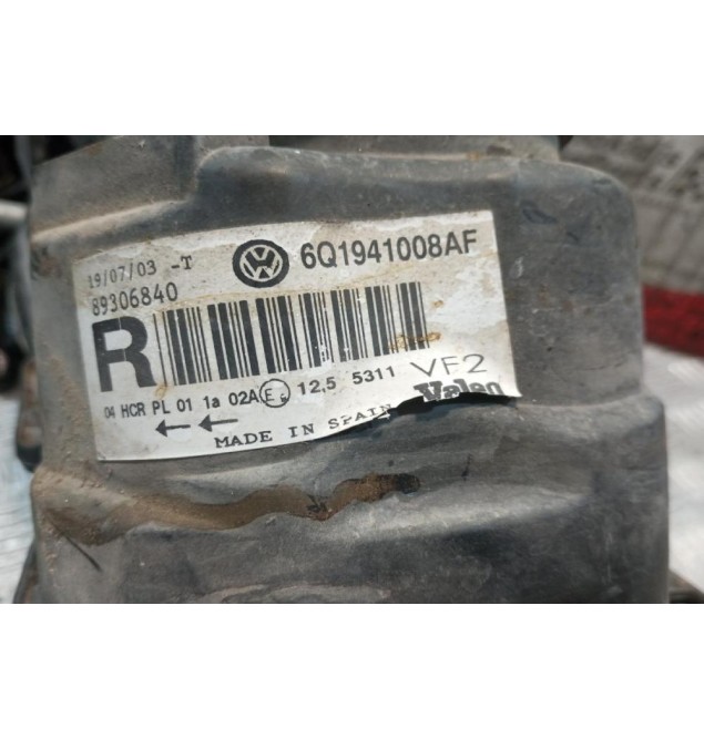 Φανάρι Εμπρός Δεξια Volkswagen Polo 2002-2009 6Q1941008AF