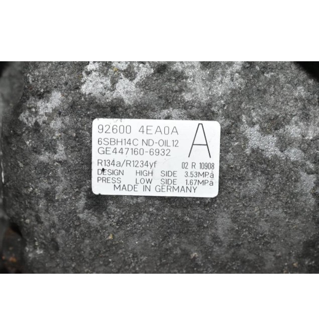 Κομπρεσέρ Aircondition - A/C Renault Kadjar / Nissan Qashqai 1.5 DCI K9KF647 2014-2020 92600-4EA0A GE447160-6932 (Megane Talisman Scenic)