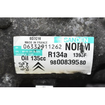 Κομπρεσέρ Aircondition A/C Citroen C4 / Peugeot 308 1.6 HDI 9HR 9H05 HDI 2011-2015 9800839580