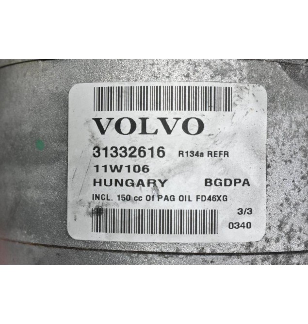 Κομπρεσέρ Aircondition - A/C Volvo V60 / S60 B4164T 2010-2015 31332616