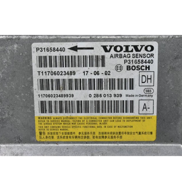 Εγκέφαλος / Πλακέτα Αερόσακων Volvo XC60 2010-2020 P31658440 0285013939