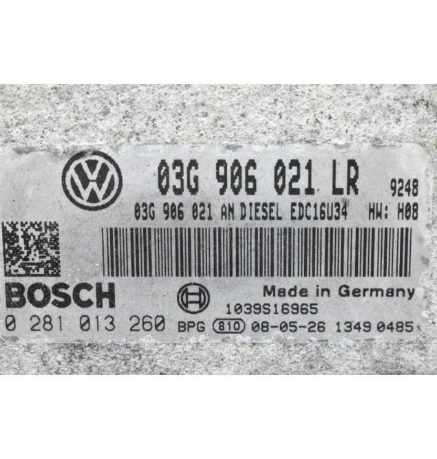 Εγκέφαλος Volkswagen Passat / Touran 1.9 TDI 2001-2010 BOSCH 03G906021LR 03G906021 0281013260 1039S16965 (Seat / Audi / Skoda)
