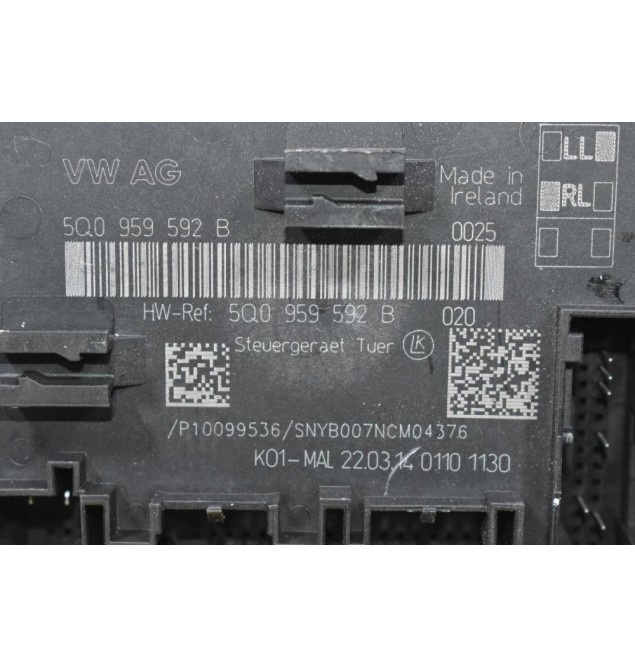 Εγκέφαλος / Πλακέτα Πόρτας Audi A3 / S3 2010-2020 (Γνήσιο) 5Q0959592B (Seat Skoda Volkswagen)