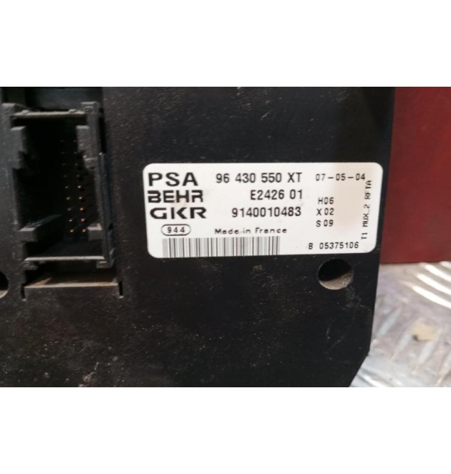 Χειριστήριο Κλιματισμού Peugeot 206 1998-2003 2 φις 96430550XT