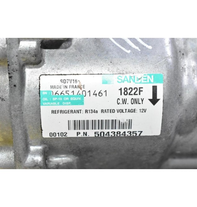 Κομπρεσέρ Aircondition Fiat Ducato 2.3cc Multijet F1AE 2002-2010 504384357 06651401461 (Γνήσιο) (Iveco Daily)