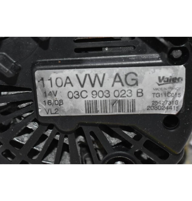Δυναμό Volkswagen Golf 1.4 TSI CAV BLG BMY CAX 2008-2013 03C903023B 110A (Seat Audi Skoda) (Γνήσιος)