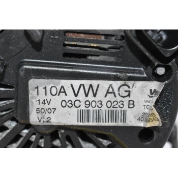 Δυναμό Volkswagen Golf 1.4 TSI CAV BLG BMY CAX 2008-2013 03C903023B 110A (Seat Audi Skoda) (Γνήσιος)