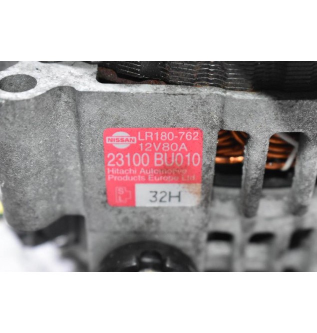 Δυναμό Nissan Almera N16 80A 12V QG15 2000-2005 23100-BU010 LR180-762 (Γνήσιο)