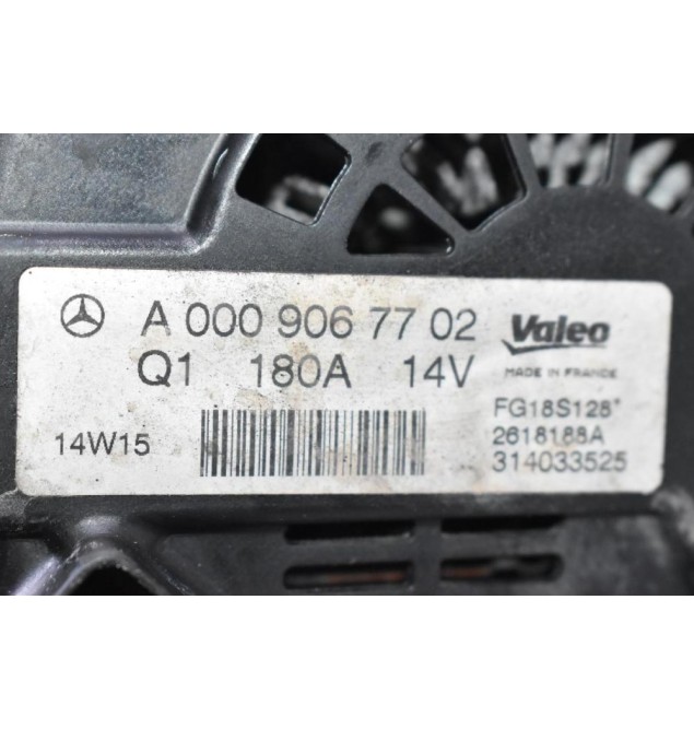 Δυναμό Mercedes-Benz C220 C250 W212 W204 W906 651924 180A 14V 2009-2017 A0009067702 FG18S128 (Sprinter)
