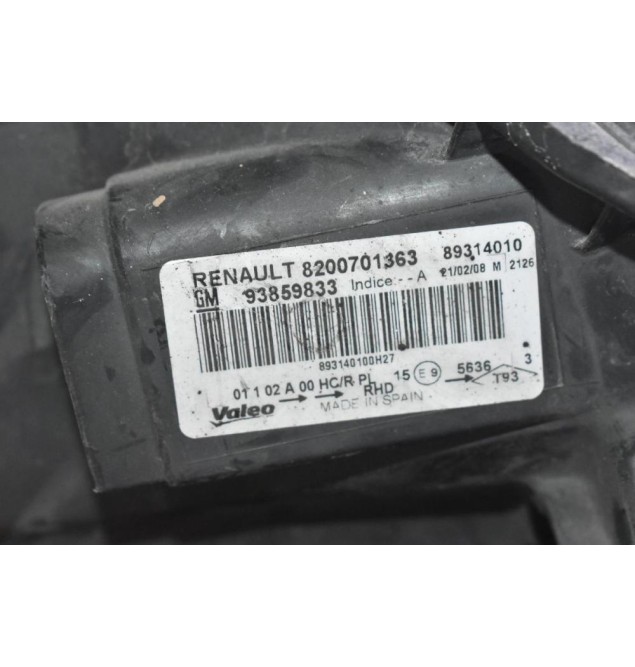 Φανάρι Εμπρός Αριστερό Renault Trafic 2005-2014 93859834 8200701366 (Opel Vivaro) (Nissan Primastar) (Γνήσιο)