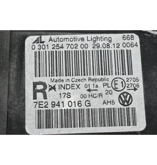 Φανάρι Εμπρός Δεξιά Volkswagen T5 Transporter 2002-2015 7E2941016G (Γνήσιο)