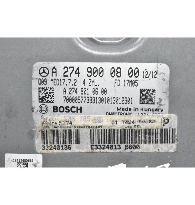 Εγκέφαλος Mercedes-Benz C180 W204 W212 W205 C204 1.6cc 274910 2007-2020 (Γνήσιος) A2749000800 A2749010600 0261S08785