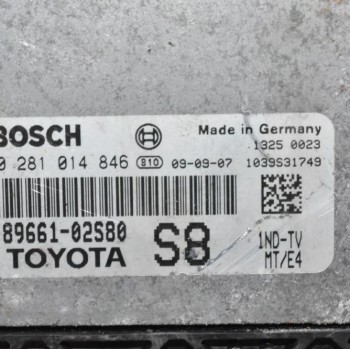 Εγκέφαλος Toyota Corolla - Auris 1.4D D4D 2005-2010 89661-02S80 0281014846 1039S31749