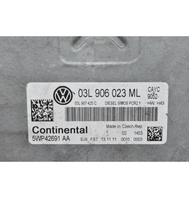 Εγκέφαλος Volkswagen Golf / Touran / Tiguan 1.6 TDI 2005-2015 03L906023ML 5WP42691 AA 03L907425C (Seat / Audi / Skoda)