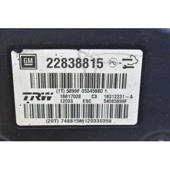 Μονάδα ABS Opel Insignia 2008-2018 22838815 16817028 16312231-A 54085899F