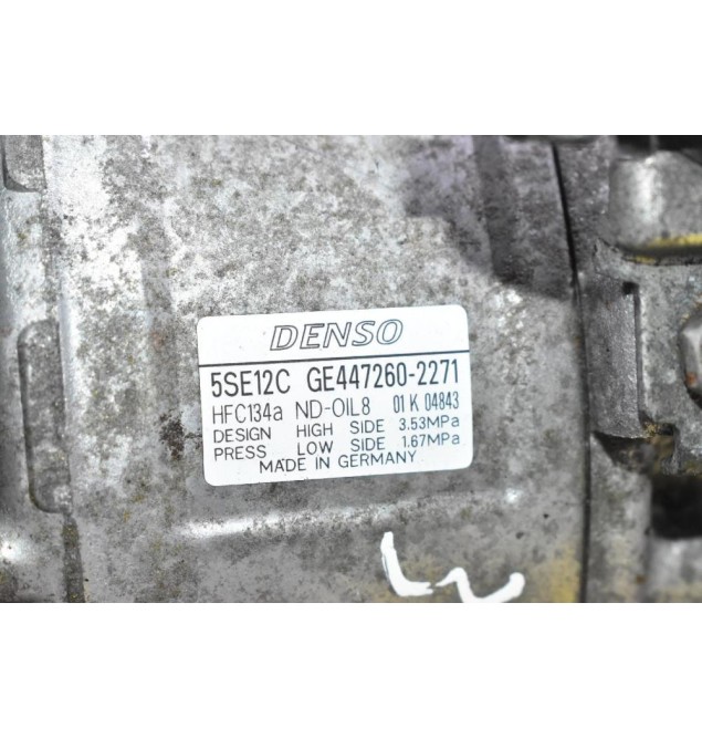 Κομπρεσέρ Aircondition - A/C Κλιματισμός Toyota Avensis / Corolla / Auris 3ZZ 2001-2008 DENSO GE447260-2271 (Μικρό Χτύπιμα Στην Τροχαλία)