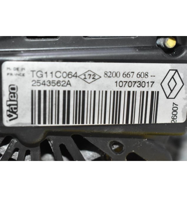 Δυναμός Nissan Tiida 1.5 K9K278 2006-2013 8200667608 TG11C064 (Renault Megane) (Γνήσιο)