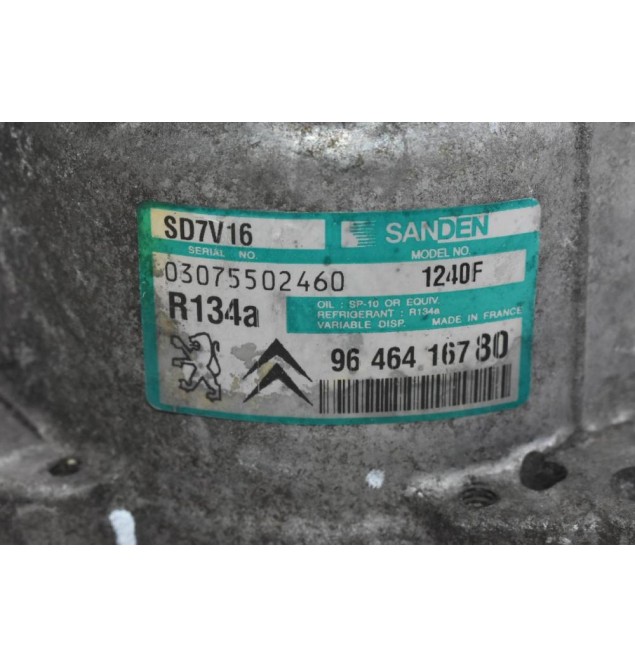 Κομπρεσέρ Aircondition A/C Peugeot Expert 2.0 HDI 109PS 1995-2010 RHZ SANDEN 9646416780 (308 - 307 - Picasso)