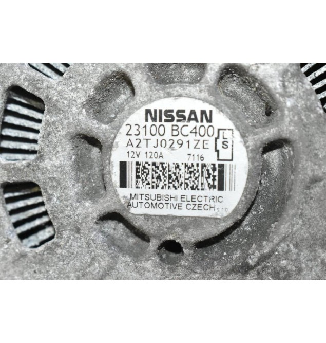 Δυναμός Nissan Qashqai 1.6 HR16 120A 12V 2006-2015 23100BC400 A2TJ0291ZE (Note) (Γνήσιο)