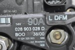 Δυναμό Volkswagen Golf / Bora 1.4 16v AXP 1995-2003 90A 14V 028903028D 0124325003 (Γνήσιο) (Seat Ibiza / Leon / Toledo - Skoda Octavia / Fabia)