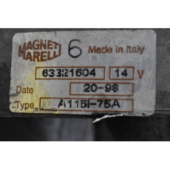 Δυναμό Fiat Punto / Seisento 1994-2004 63321604 176B9000 176B2000 75A 14V (Γνήσιο) (Lancia Ypsilon)