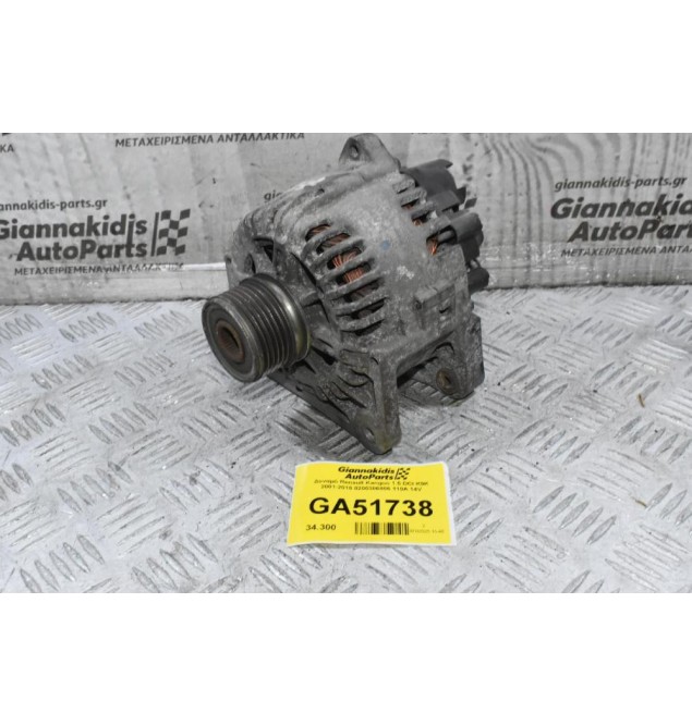 Δυναμό Renault Kangoo 1.5 DCI K9K 2001-2010 8200386806 110A 14V