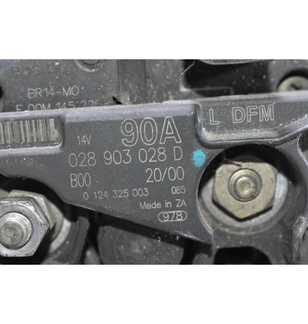 Δυναμό Volkswagen Golf / Bora 1995-2003 90A 14V 028903028D 0124325003 (Γνήσιο) (Seat Ibiza / Leon / Toledo - Skoda Octavia / Fabia)