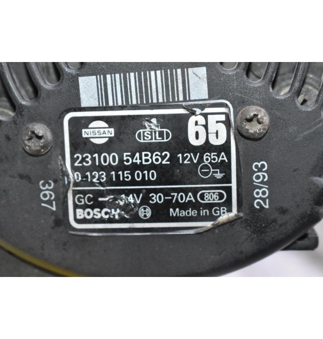 Δυναμό Nissan Micra 1995-2003 23100-54B62 0123115010 30-70A 14v (Γνήσιο)