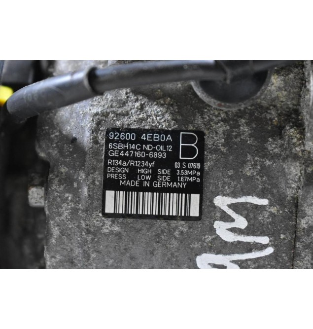 Κομπρεσέρ Aircondition A/C Renault Megane / Trafic - Nissan Qashqai / Primastar - Opel Vivaro 1.6 DCI R9M 2008-2022 92600-4EB0A GE447160-6893