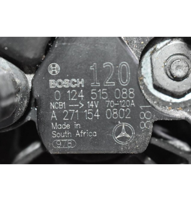 Δυναμό Mercedes-Benz E200 1.8 W211 C200 W203 271948 2003-2010 BOSCH A2711540802 0124515088 (120A)