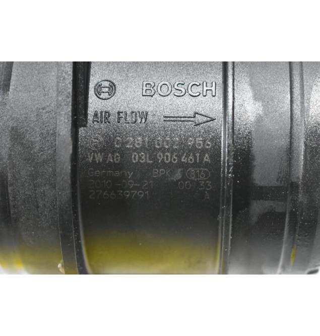 Μετρητής Μάζας Αέρα MAF Volkswagen Amarok CDC 2.0cc BiTDI 163ps 2010-2018 BOSCH 0281002956 03L906461A (4pins)