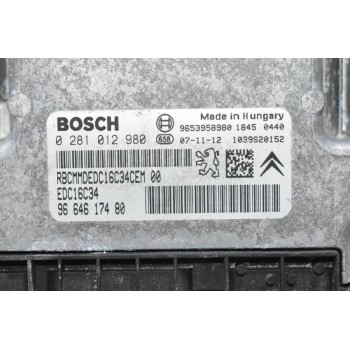 Εγκέφαλος Citroen C4 1.6 HDI 2008-2020 9664617480 0281012980 9653958980 (Peugeot)