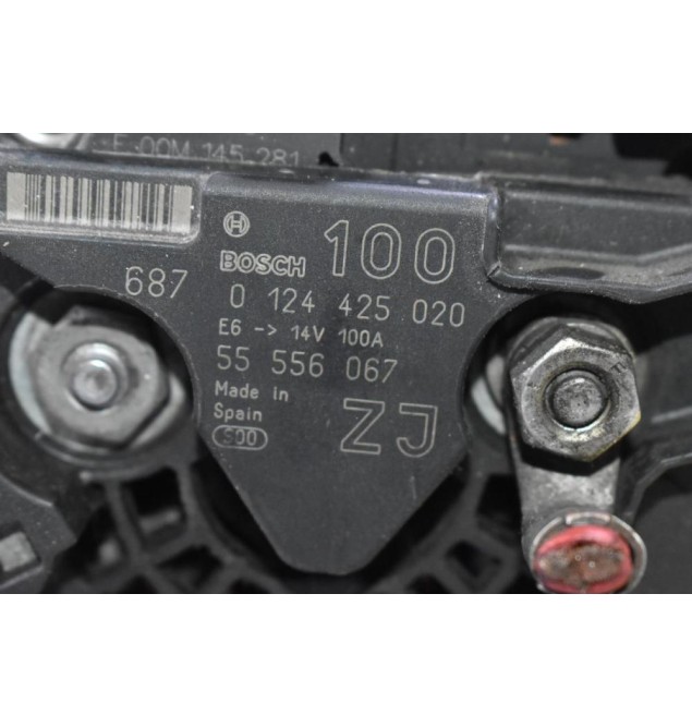 Δυναμό Opel Astra / Vectra / Zafira 1.6 -1.8 2000-2012 0124425020 55556067 100A (Γνήσιο)