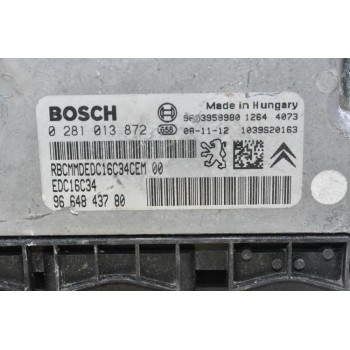 Εγκέφαλος Citroen Berlingo - Pegeuot Partner 1.6 HDI 9H03 2015-2018 0281013872 9664843780 1039S20163 9653958980