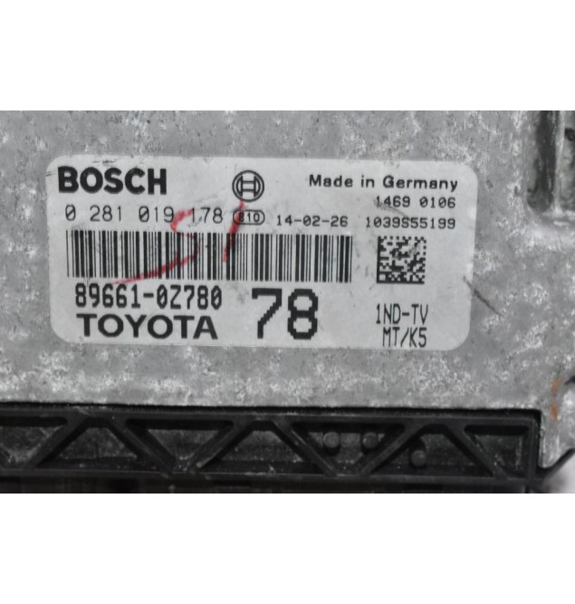 Εγκέφαλος Toyota Auris 1.4 D4D 2010-2016 0281019178 89661-0Z780