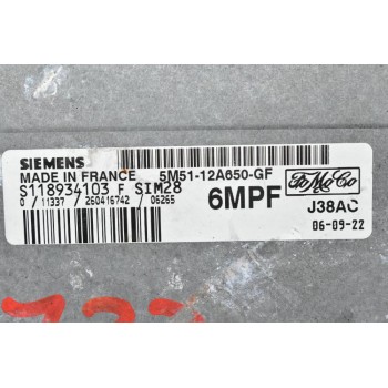Εγκέφαλος Ford Focus 2003-2012 SIEMENS S118934103 F SIM28 5M51-12A650-GF