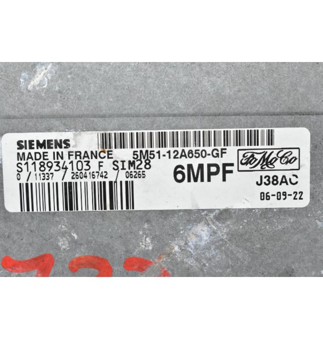 Εγκέφαλος Ford Focus 2003-2012 SIEMENS S118934103 F SIM28 5M51-12A650-GF