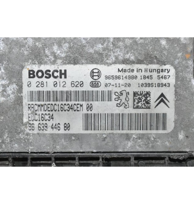 Εγκέφαλος Peugeot Partner 1.6 9HW HDI 2004-2012 BOSCH 0281012620 9663944680 (Citroen Berlingo)