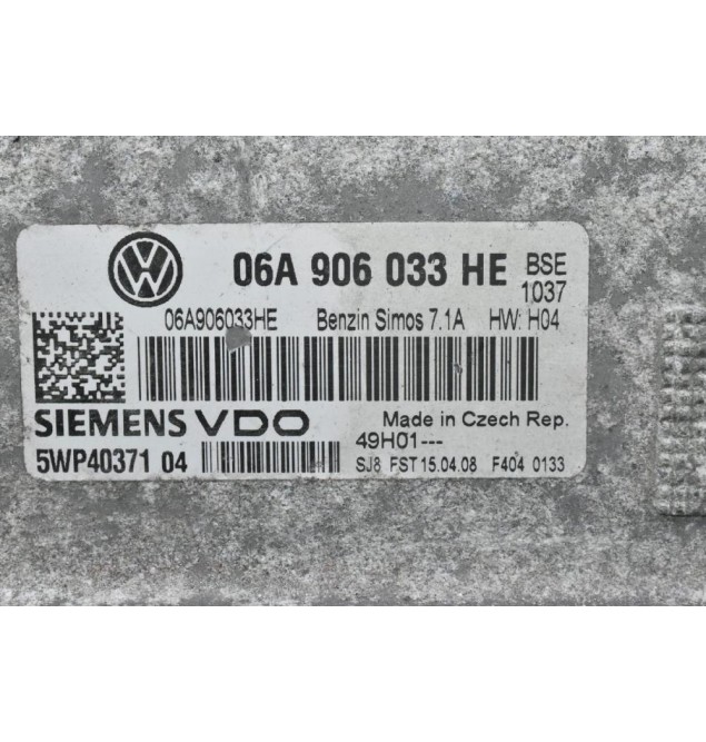 Εγκέφαλος Volkswagen Caddy 1.6 2000-2012 06A906033HE 5WP40371 SIEMENS (Audi Skoda Seat)