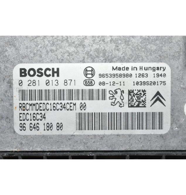 Εγκέφαλος Citroen Berlingo / Peugeot Partner 1.6 HDI 2005-2016 9664618080 0281013871 9653958980 1039S20175