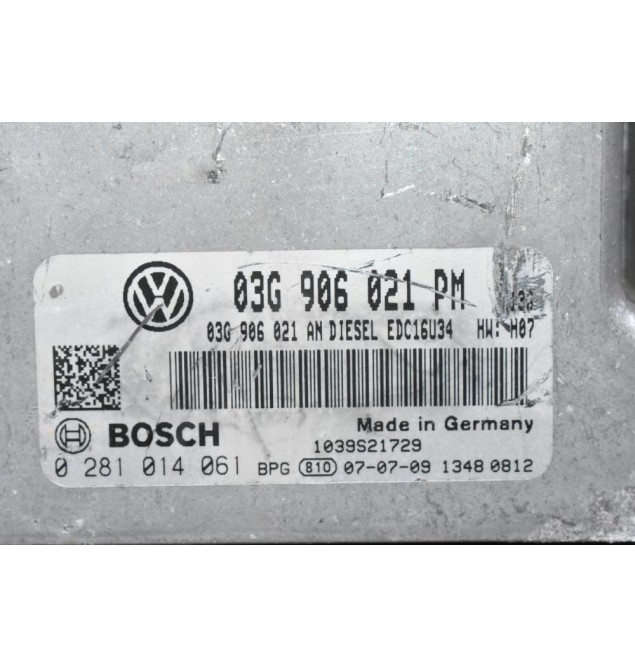 Εγκέφαλος Volkswagen Jetta / Golf 1.9 TDI 2002-2012 03G906021PM 0281014061 03G906021AN 1039S21729 (Seat Audi Skoda)