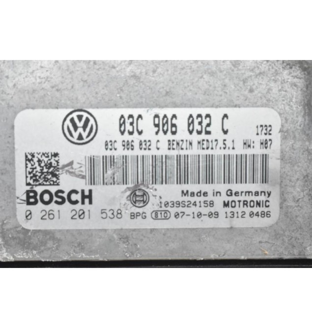 Εγκέφαλος Κινητήρα Volkswagen Golf / Touran / Passat 1.4 TSI 2006-2012 03C906032C 0261201538 17.5.1 1039S24158