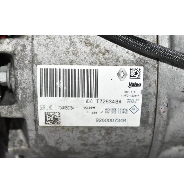 Κομπρεσέρ Aircondition - A/C Renault Clio / Captur / Twingoo H4BB H5F H4B 2013-2019 926000734R (Nissan Micra / Dacia Sandero Dokker logan Lodgy)