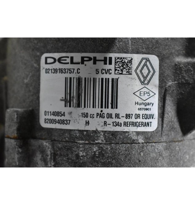 Κομπρεσέρ Aircondition - A/C Renault Megane / Scenic / Clio K9K 2001-2010 DELPHI 8200940837