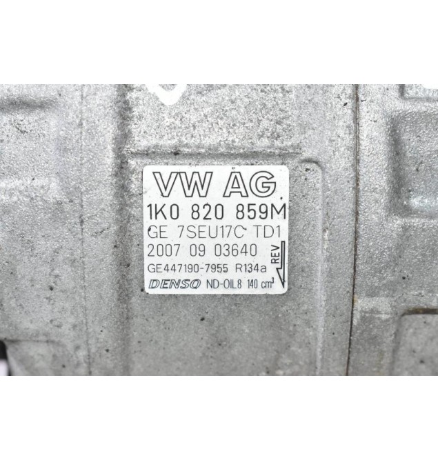 Κομπρεσέρ Aircondition Volkswagen Passat 1.4cc TSI BMY 2005-2013 (Γνήσιο) 1Κ0820859M GE447190-7955 (Seat / Audi / Skoda)