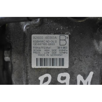 Κομπρεσέρ Aircondition Nissan Qashqai X-Trail Pulsar H5FE / R9M 2014-2021 92600-4EB0A GE447160-6893 (Renault Kadjar Koleos Megane Espace Talisman Scenic / Dacia)