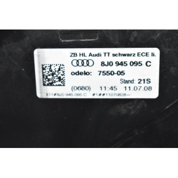 Φανάρι Πίσω Αριστερό Audi TT 2006-2014 8J0945095C (Γνήσιο)