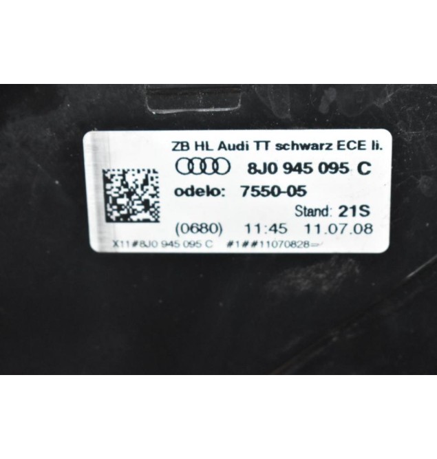 Φανάρι Πίσω Αριστερό Audi TT 2006-2014 8J0945095C (Γνήσιο)